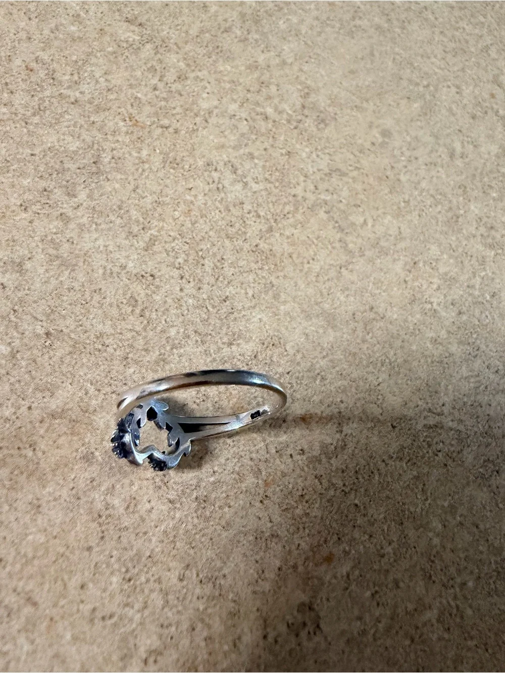 Sterling Silver Floral Vine Ring - Silver
